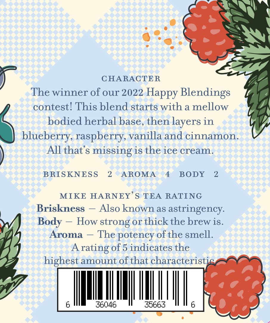 Harney & Sons Berry Cobbler Tea, Dose mit 20 Beuteln, Rooibos mit Fruchtaromen