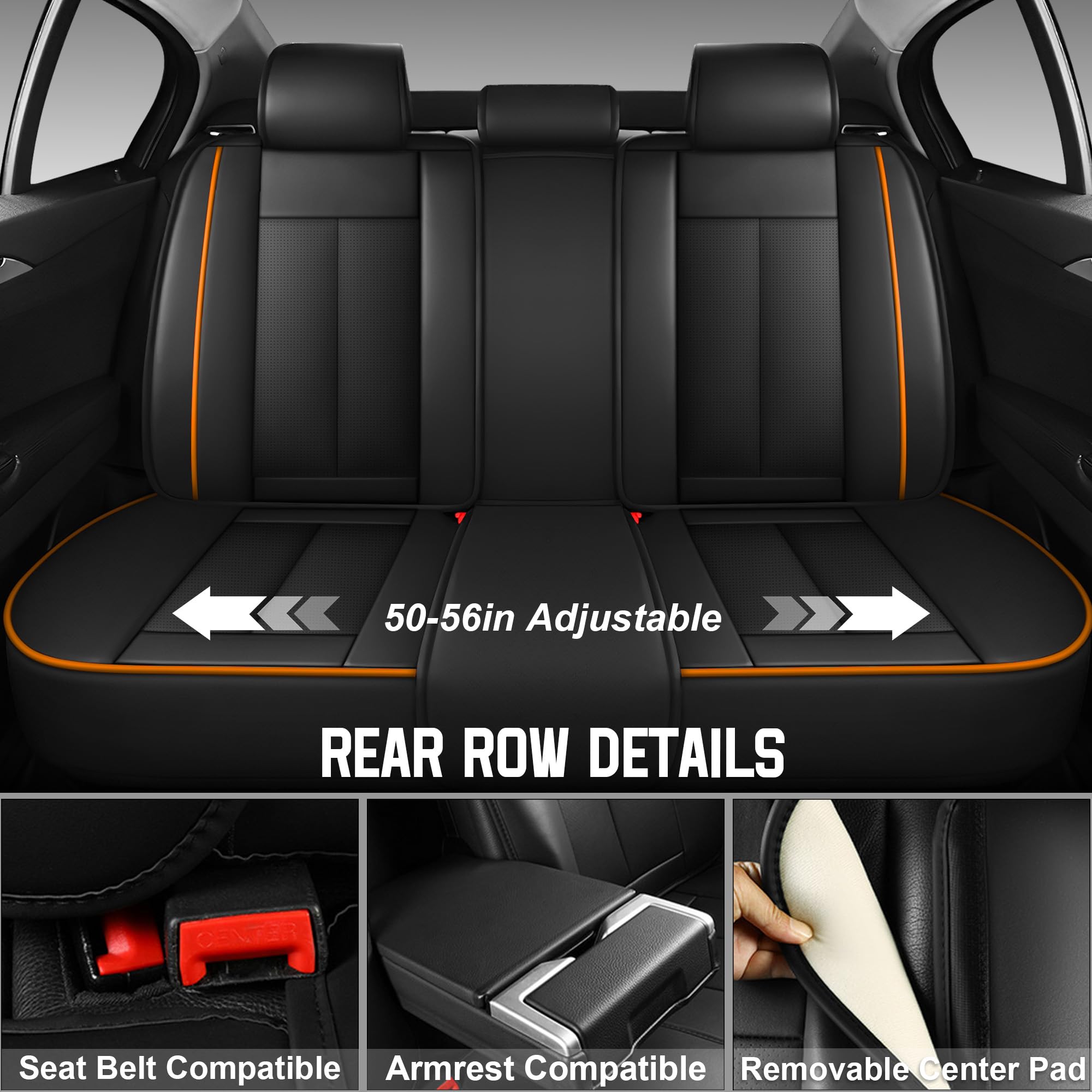 Custom Seat Covers for Honda Civic 2000-2025 Premium NAPPA leatherette Easy-to-Clean and Durable Car Seat Protector Sporty and — view 6