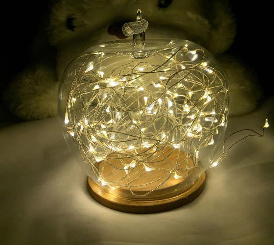 LIIDA 【6-Pack】 String Lights, LED Moon Lights 20 Micro Starry LEDs on Extra Silver Wire with Black Battery Pack, 3.5 Ft for DIY Wedding Decorations Centerpiece (Warm White)