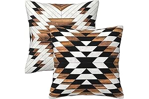 Native American Inspired Tribal Aztec Throw Pillows for a Rustic Western Living Room Ambiance