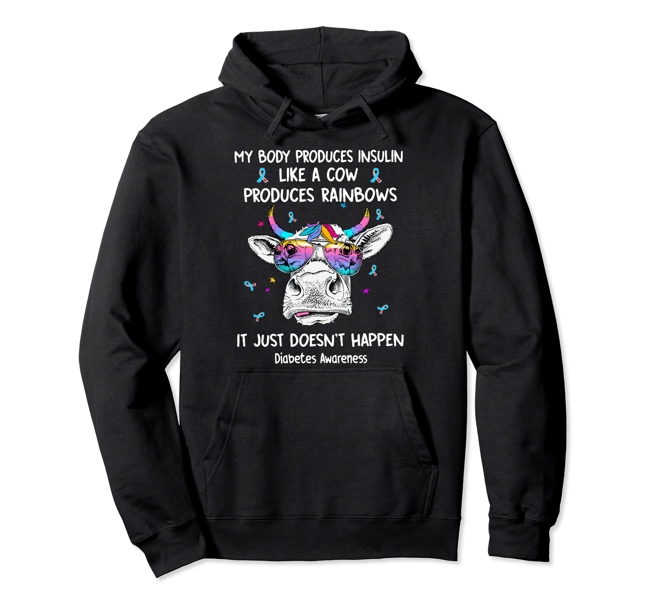 Like Cow Diabetes A cow produces Pullover Hoodie