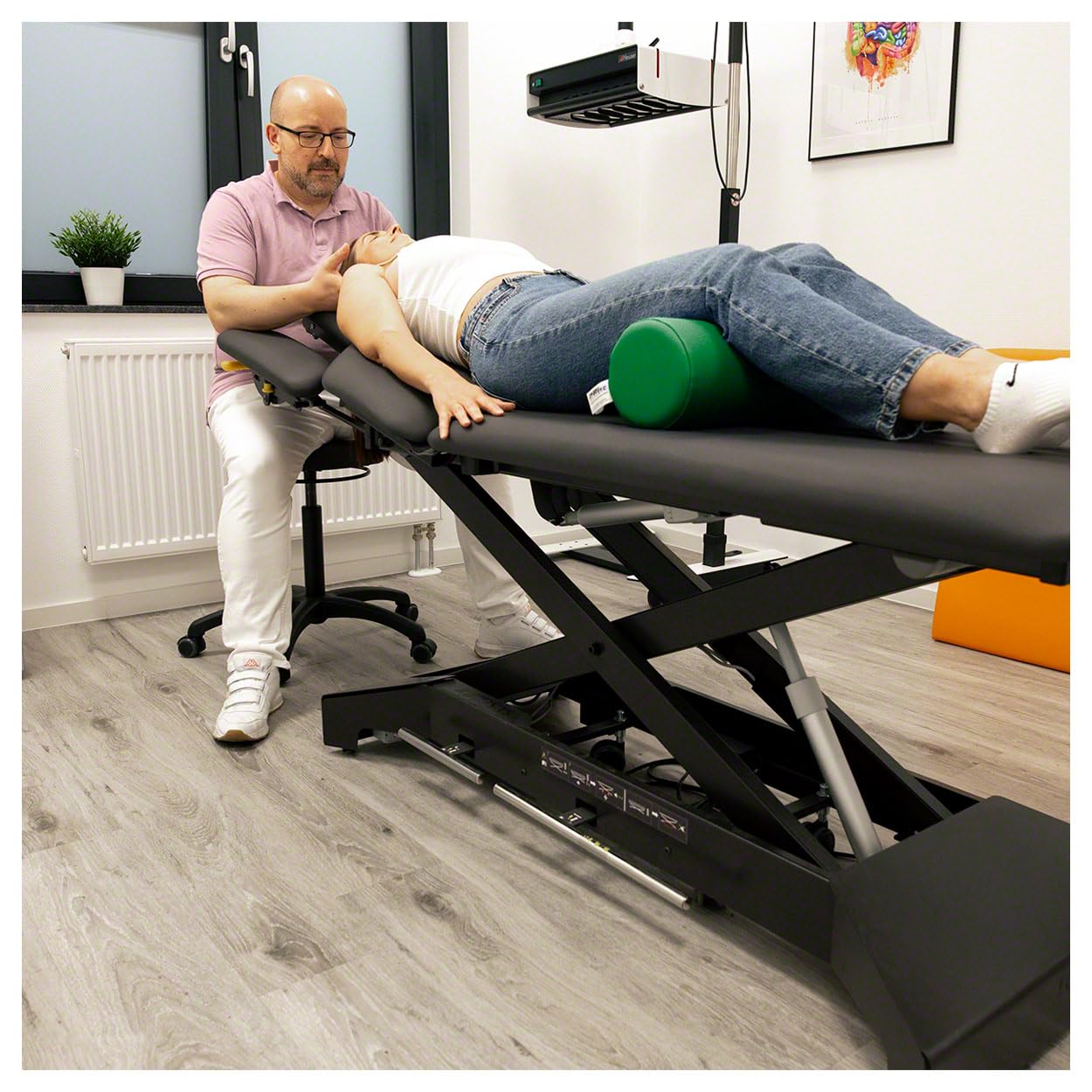 Sport-Tec Lagerungsrolle Lagerungskissen Knierolle Fitnessrolle für Massageliege 12x40 cm