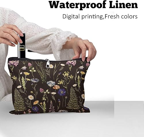 Miniatura 5 de Cafl Bolsa de maquillaje para viajes, artículos esenciales para organizar joyas, bolsa de cosméticos para el cuidado de la piel, neceser con