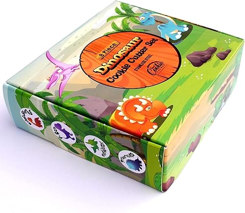 Miniatura 2 de Juego de cortador de galletas de dinosaurio, 8 piezas, acero inoxidable