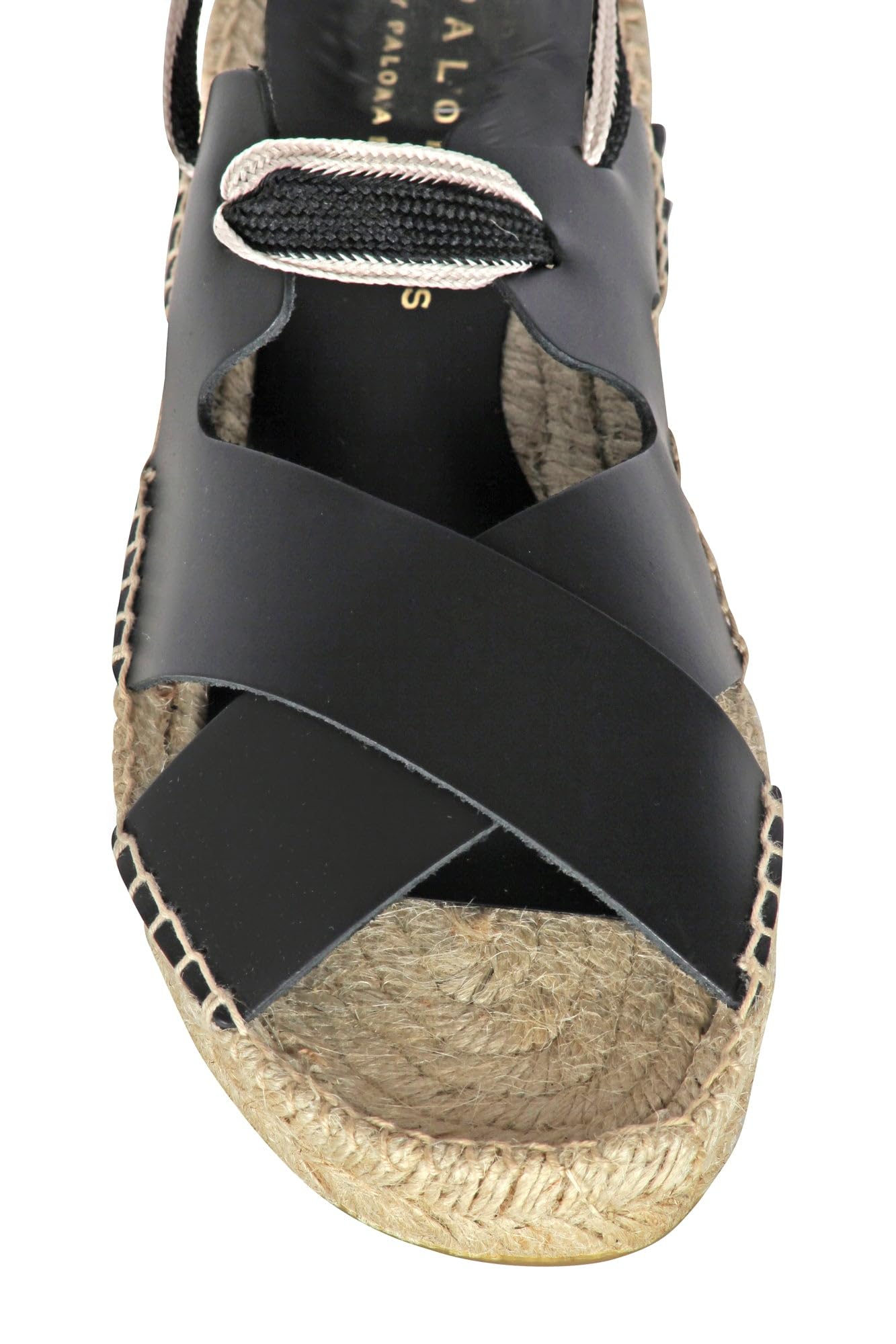 Scarpe Palomitas da Donna, Modello Sandali Bassi Adaya 27-1201, Realizzate in Pelle Sintetica. Nero