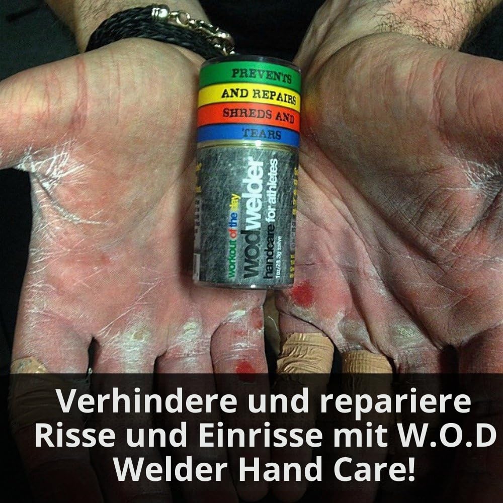 Feuchtigkeitsspendende Salbe von Wod Welder, pflegt Schwielen und hydratisiert Hände, für CrossFit oder Gewichtheben