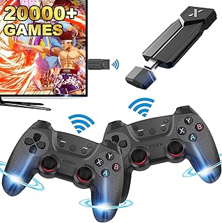 Wireless Retro Game Console, Handheld Console, 20000+ Games, Plug and Play Video Game Stick, 4K HDMI Output, 9 emulators, Dual 2.4G Wireless Controllers (Special Edition)