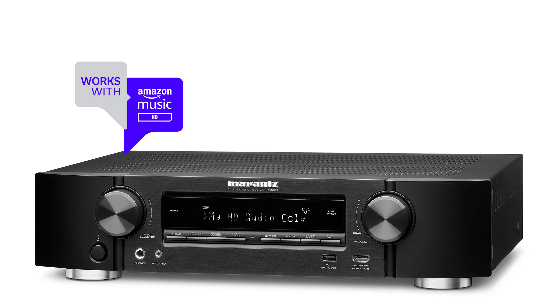 Marantz AVアンプ NR1609 Amazon.com: Marantz NR1609 AV Receiver - 50W powerful slim profile