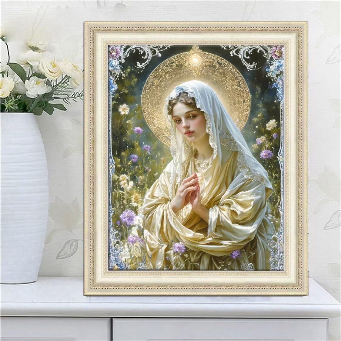 DIY Malarstwo diamentowe 5D, sztuka diamentowa, nasza dama, kwiaty, zestawy dla dorosłych, sztuka z kryształków górskich, płótno, haft, artykuły rzemieślnicze, dla dzieci i dorosłych, idealna