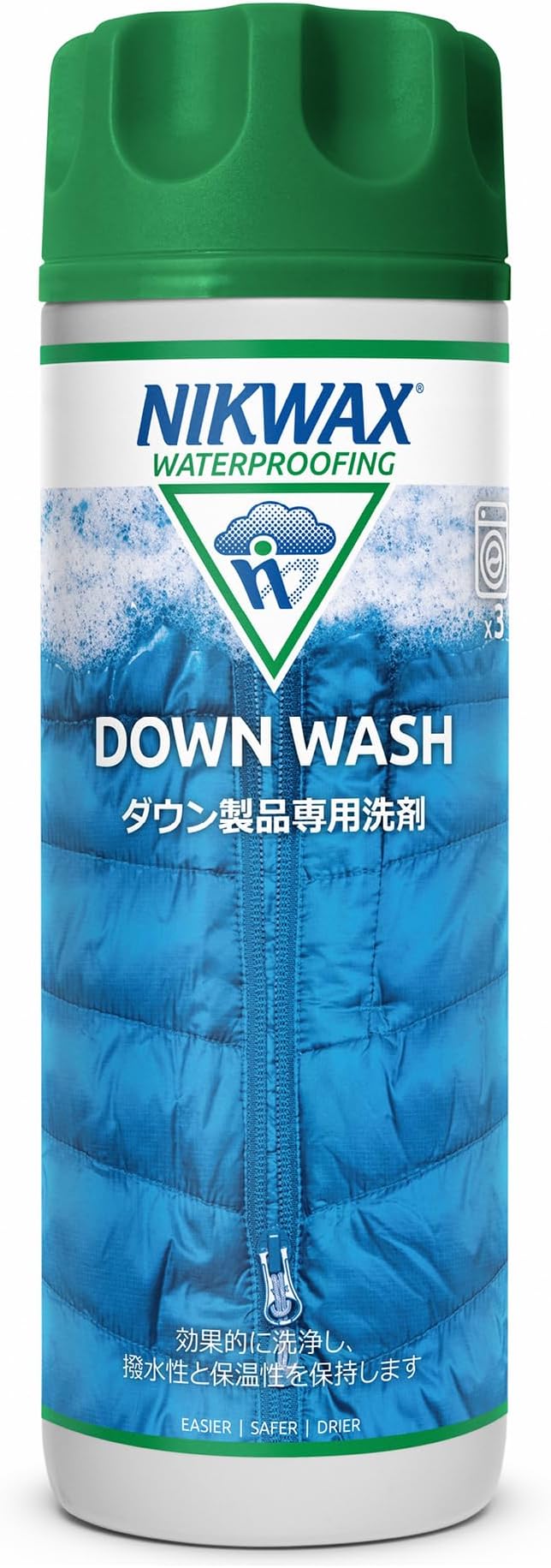 ニクワックス NIKWAX DOWN WASH クリーナー&リバイバー ダウンウェア&アウトドア用 洗剤 300ml - ジャケット・寝袋、保温性、撥水性を向上させふっくら感を保持、洗濯機使用可、PFAS不使用、簡単に洗える