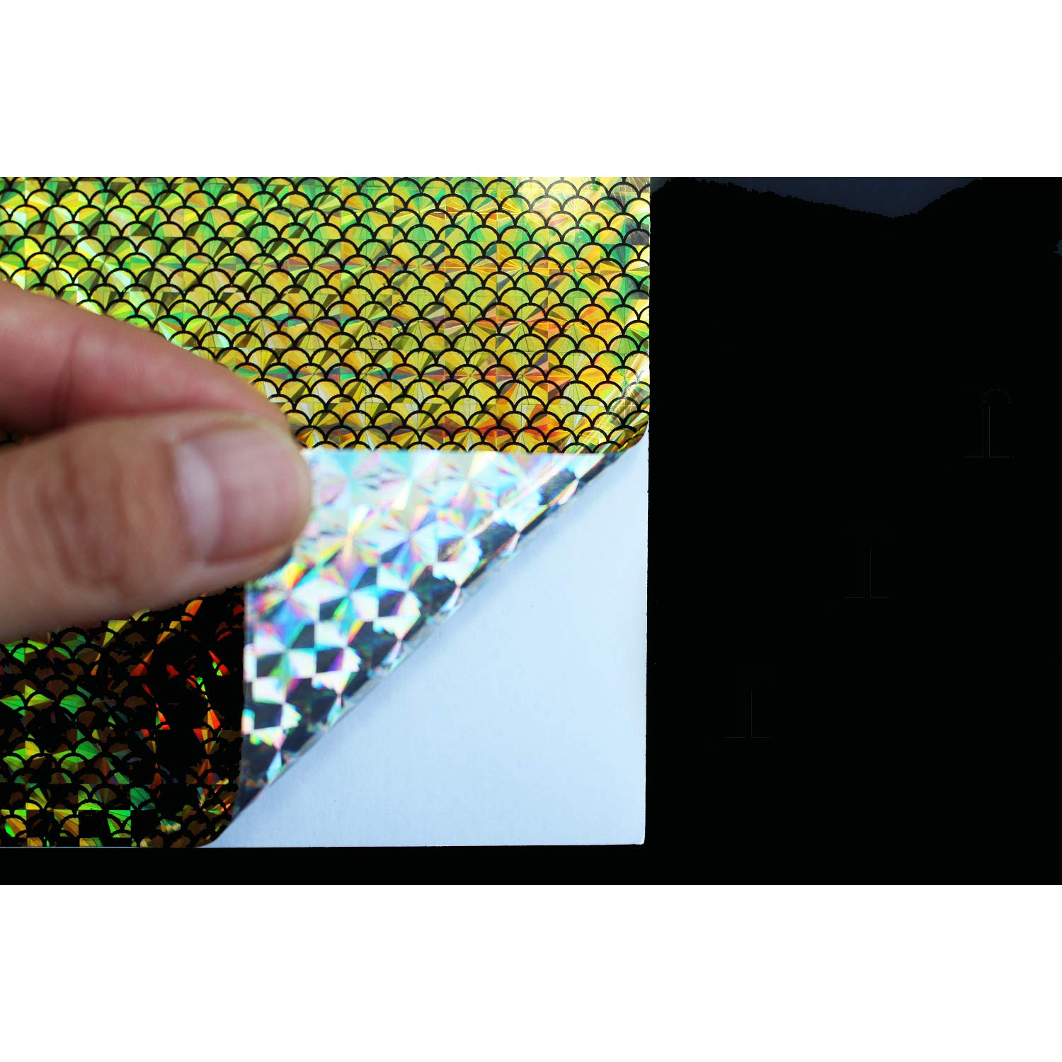 Lot De 6 Autocollants Holographiques - 10 X 21 Cm - Effet Iridescent Multicolore
