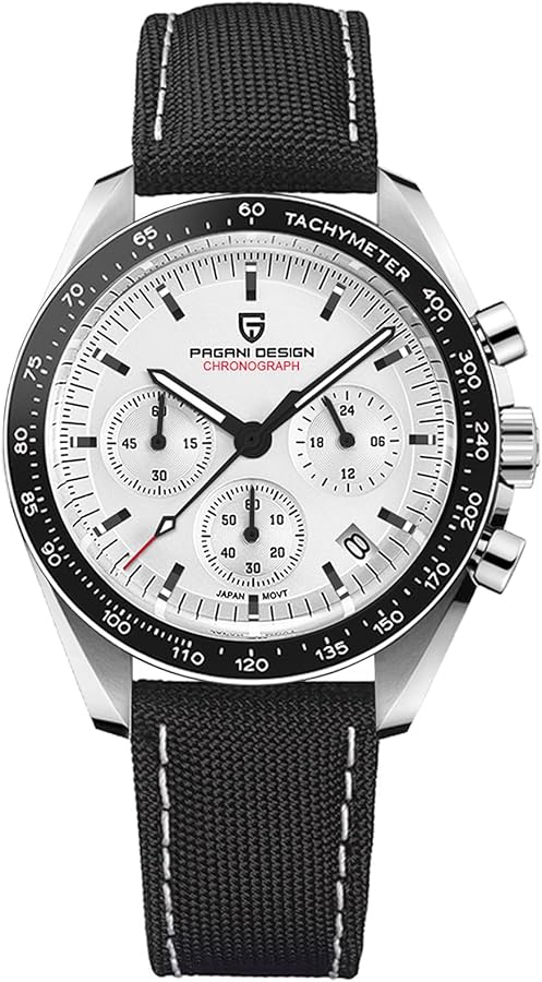 Amazon | Pagani Design 1701 メンズウォッチ ホワイトダイヤル メンズ