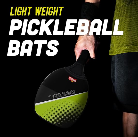 Swingball Pickleball and Bat Set, 2 Lightweight Paddles, Real Pickleball & Rubber Ball, Fun Beginner & Pro Game, Play Anywhere, For Ages 4+