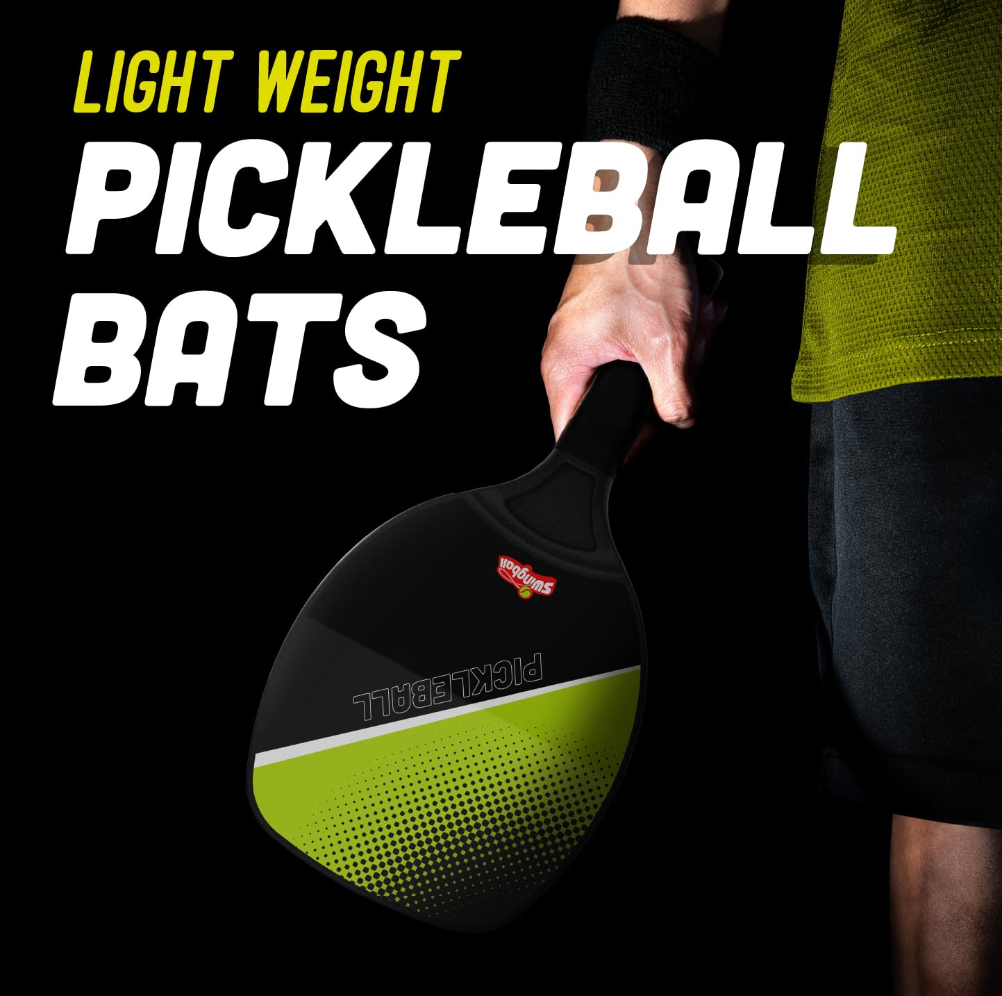 Swingball Pickleball All Surface Unisexe, Noir/Jaune, Taille Unique