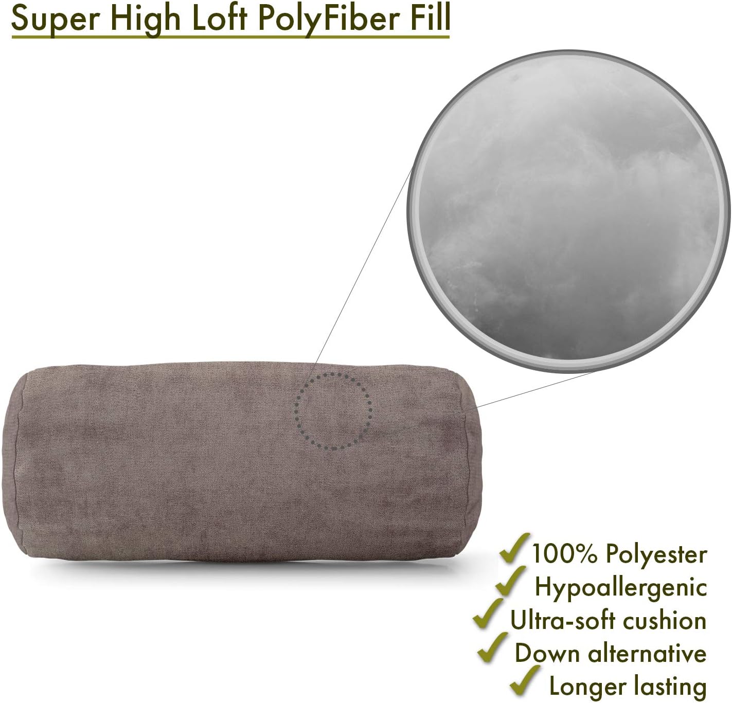 Majestic Home Goods Villa Round Bolster, Azure