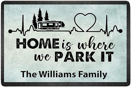 Miniatura 5 de Tapete personalizado para casa rodante con nombre de la familia, accesorio para interior de 16 x 24 pulgadas