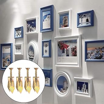 300Pcs Plasterboard Fixings & Wall Plugs, Cavity Fixing Anchors and Screws, Hollow Expansion Anchors With Self Drilling Screws for Gypsum Board - M4x30mm (150 Anchor + 150 Screw)