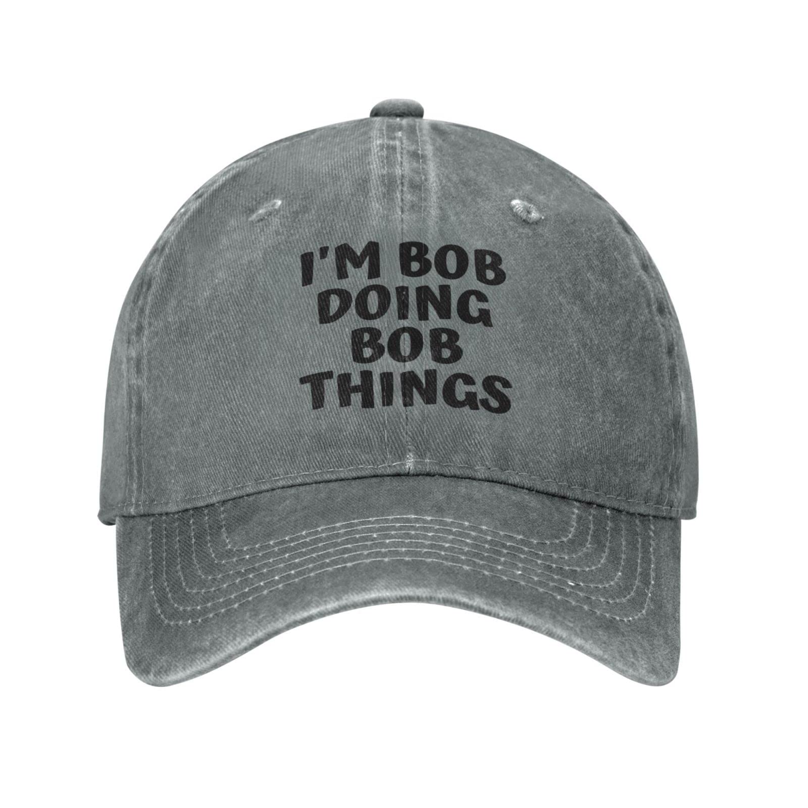 DPgUfPV Bob Hat Funny Hats Baseball Cap Adjustable Trucker Sports Caps Gray