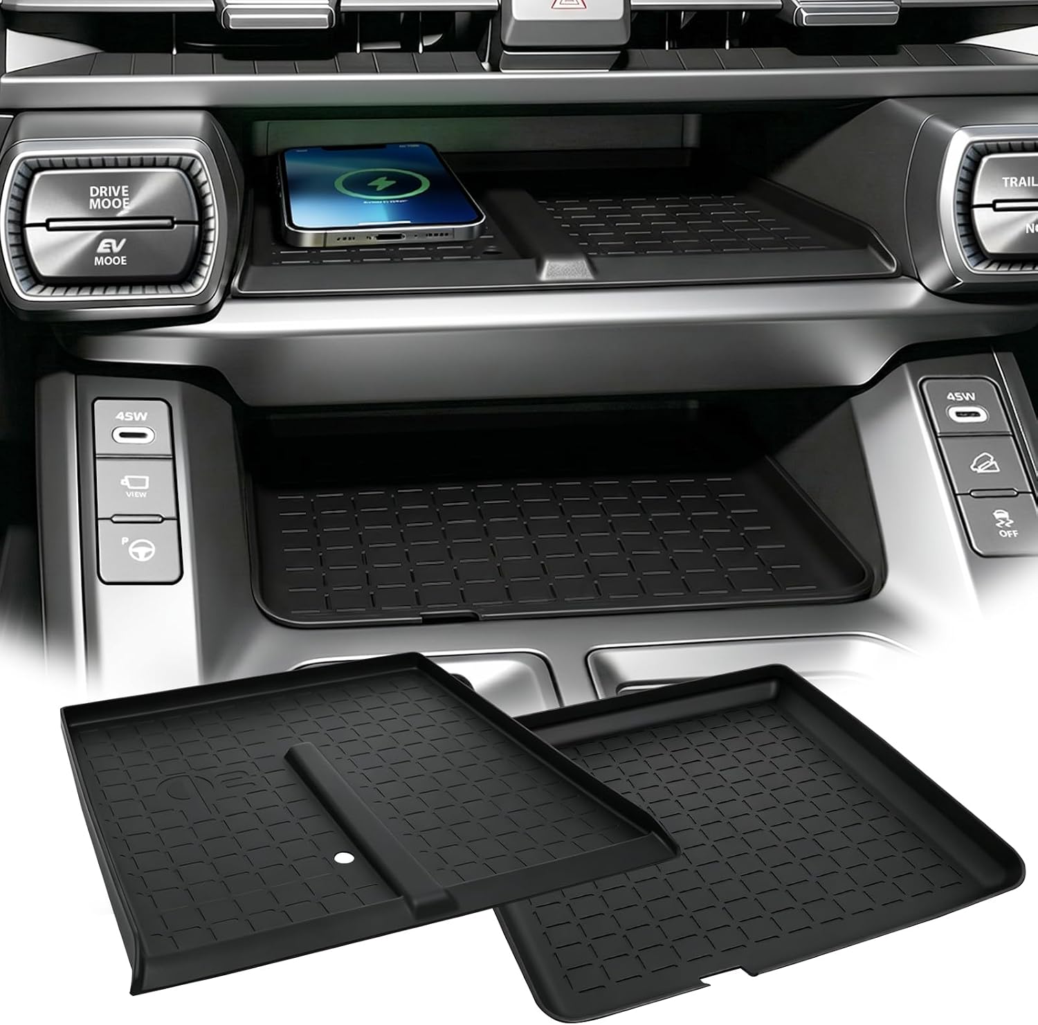 Wireless Charging Mat & Center Console Mat for 2026 Toyota RAV4 Accessories