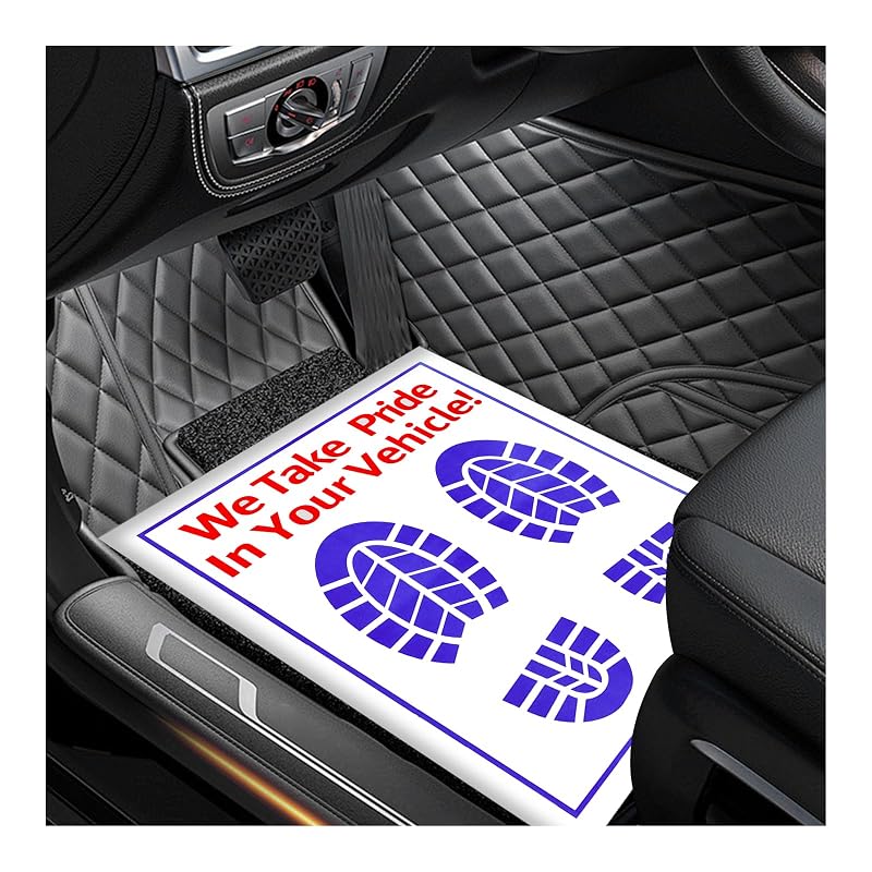 50 tapetes automotivos descartáveis de papel kraft impermeável 40,6 x 50,8 cm para proteção interna, detalhamento e lavagem – SHMZK, White+Blue, Style3