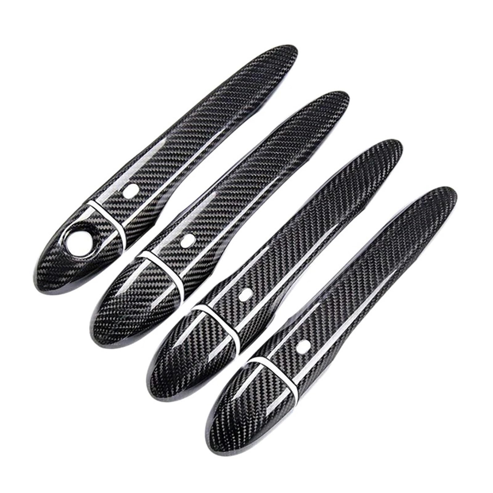 Punxdda Car Exterior Door Handle for Maserati for Levante 2016-2018 for Ghibli 2014-2018 for Quattroporte 2013 Carbon Fiber Outer Door Handle Cover Trim Decoration