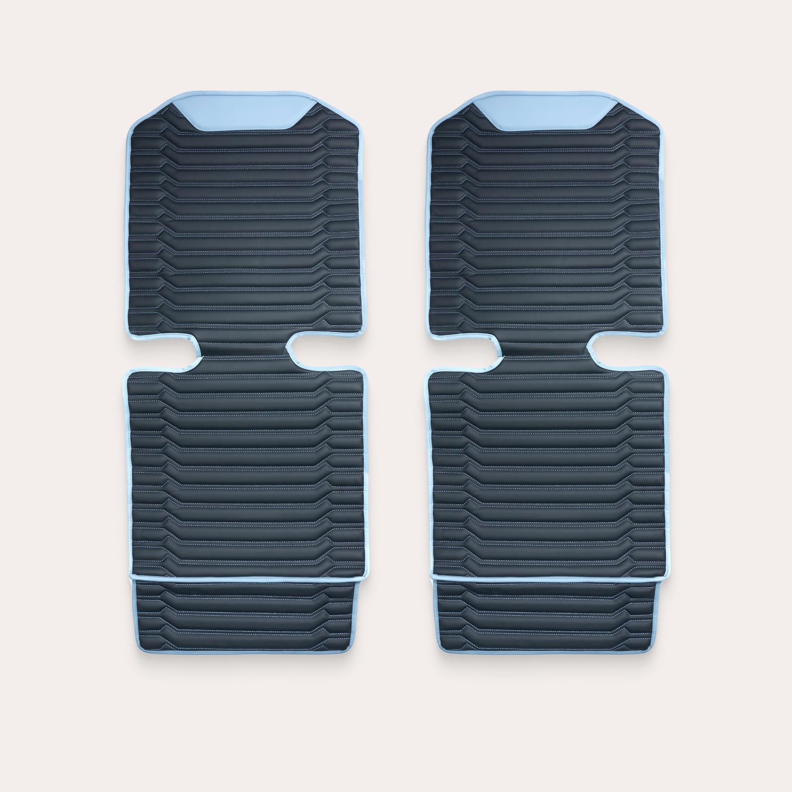 Owleys Car Seat Protector Mat 2pcs Blue - Waterproof & Non-Slip Car Protector for Child Seat from Dirt, Scratches and Stain - Cushion for Leather and Fabric Seats