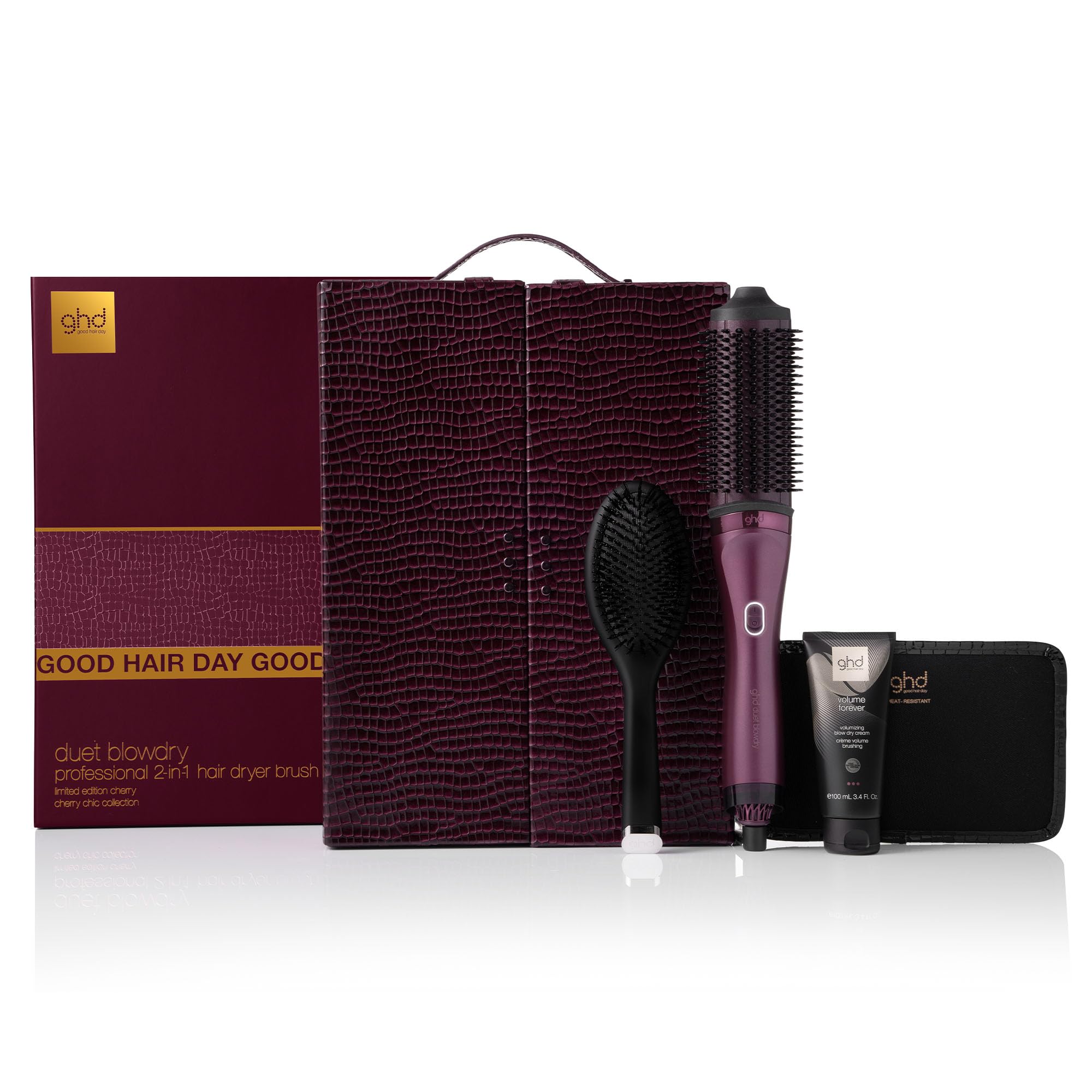 ghd Duet Blowdry Haarbürste – Cherry Chic Edition Bordeaux