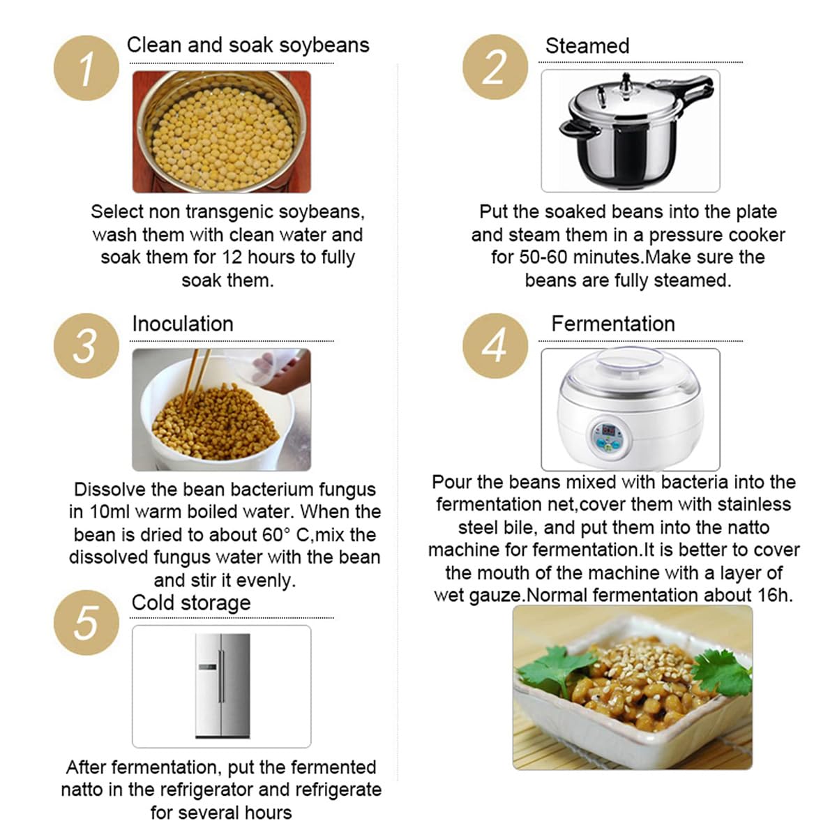 Domowy Fermentor Natto, Inteligentna Fermentacja W Stałej Temperaturze