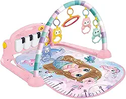 Tapete Ginásio Musical bebê Interativo Infantil Rosa - Sereia