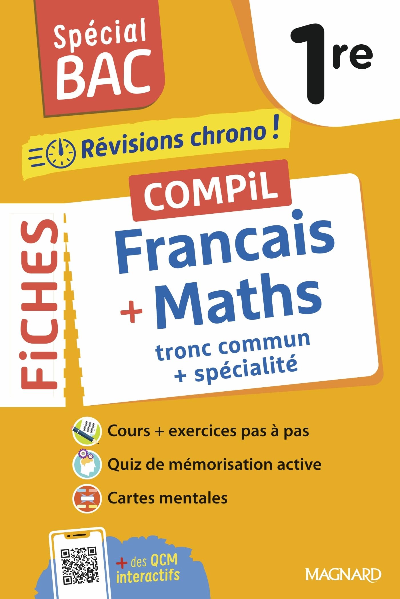 Spécial BAC 2026 - Compil de Fiches Français - Maths tronc commun + spécialité 1re: 145 fiches pour les épreuves de Français et de Maths 1re