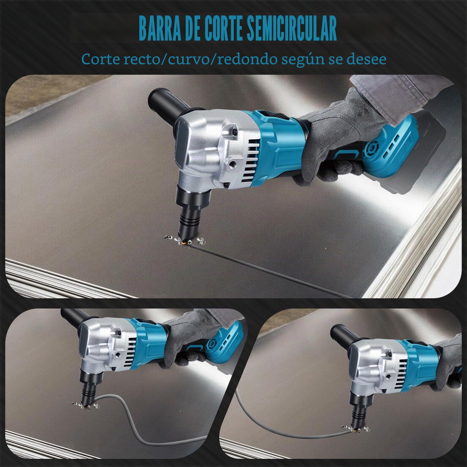 Cizalla de metal sin escobillas compatible con Makita 18V