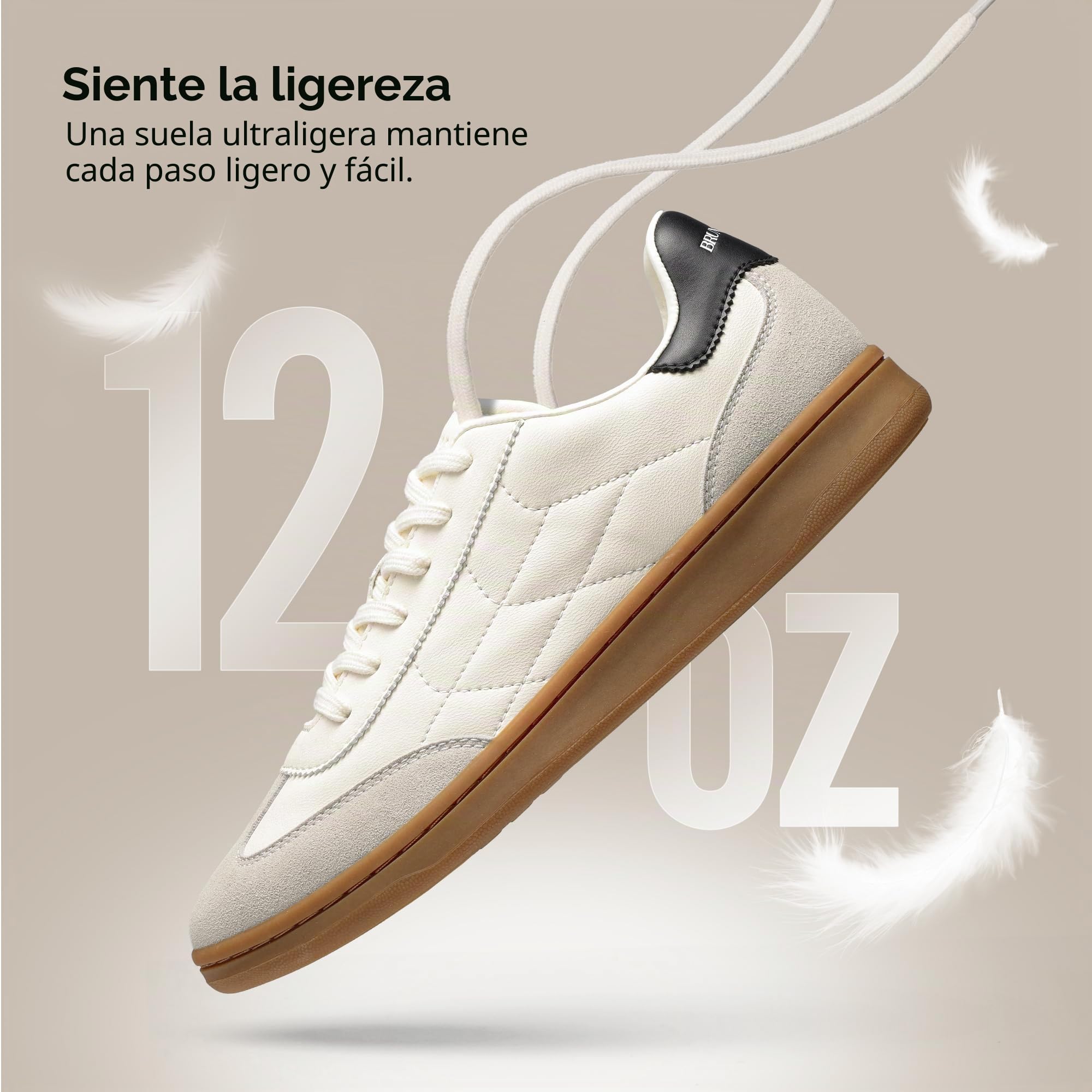 Bruno Marc Zapatillas Casual Cordones Hombre Ligero Zapatos Vestir Moda Sneakers con Plantilla Extraíble y Lavable
