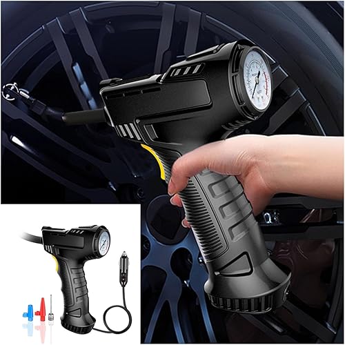 Miniatura 6 de Inflador de neumáticos portátil Compresor 150PSI Bomba para coche Bomba de neumáticos automática de 12 V con medidor de presión digitalluz de
