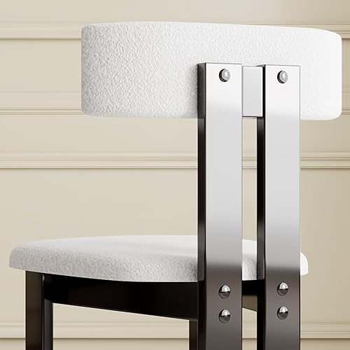 Miniatura 5 de Juego de 2 sillas de comedor modernas con patas de madera maciza, cómodos juegos de mesa y sillas para cocina, comedor, solución de asiento de silla