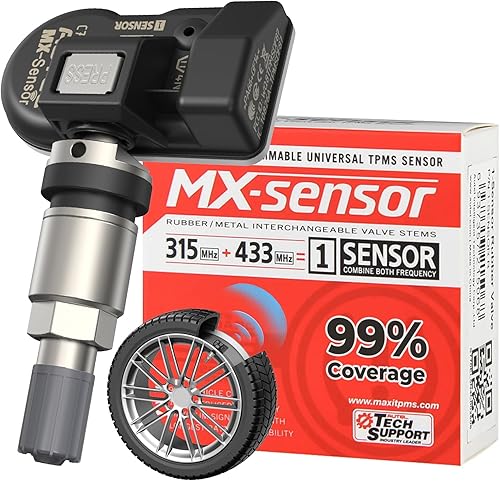 Autel Sensor TPMS 1 sensor, válvula de metal MX-Sensor 315 MHz + 433 MHz, programable universal especialmente diseñado para reemplazo de sensores