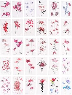 60 Pcs Flor Tatuagens Temporárias Falso Tatuagem Temporária Adesivos Tatuagem à Prova D 'Ãgua para O Pulso Tornozelo Braço Rosto