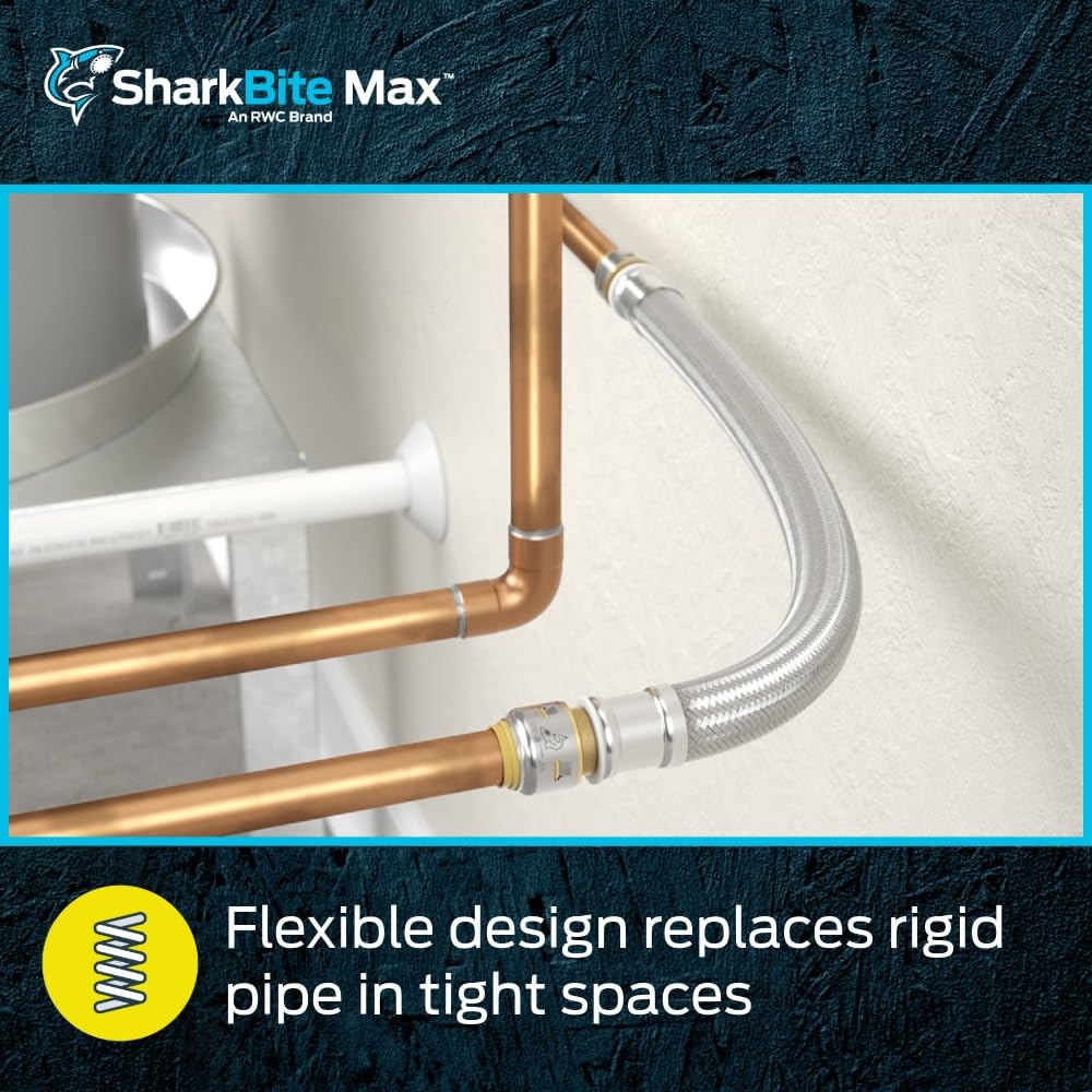 SharkBite Max Push-to-Connect Coupling - Plumbing Repair -3 SharkBite Max Push-to-Connect Coupling - Plumbing Repair -3