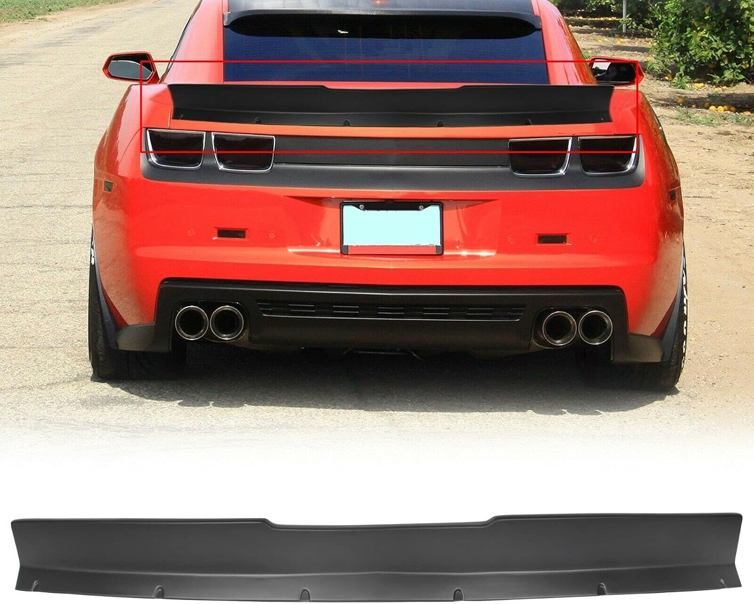 for 2010-2013 Chevrolet Camaro Duckbill Type Trunk Spoiler Wing Black