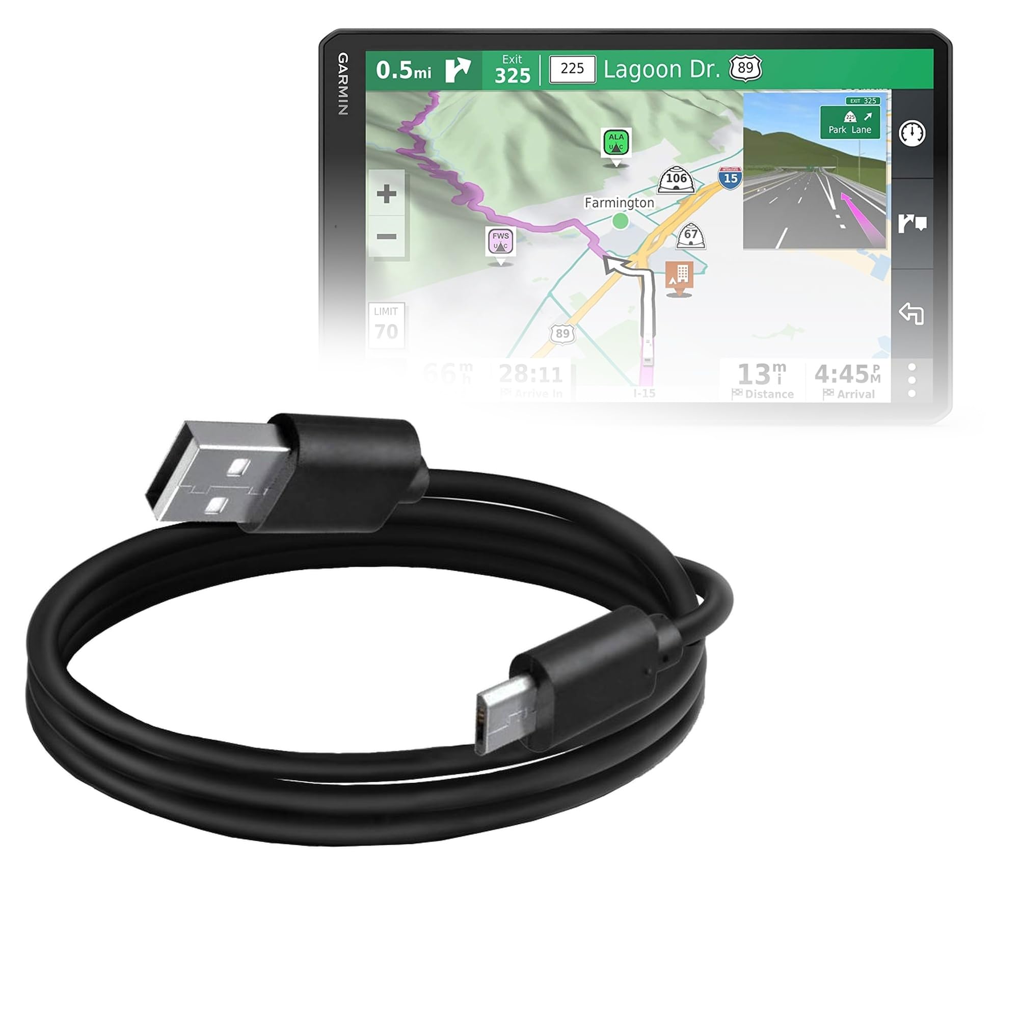 Câble Garmin RV 1090 DirectSync robuste pour charge durable