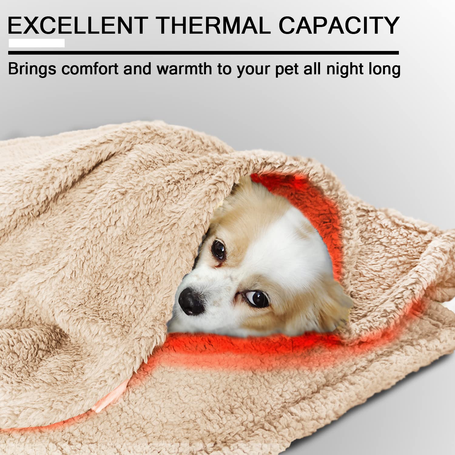 Superweiche Sherpa-Hundedecke – Wärmende Fleece-Decke Für Hunde, Katzen & Kleintiere, 45 X 30 Cm, Braun