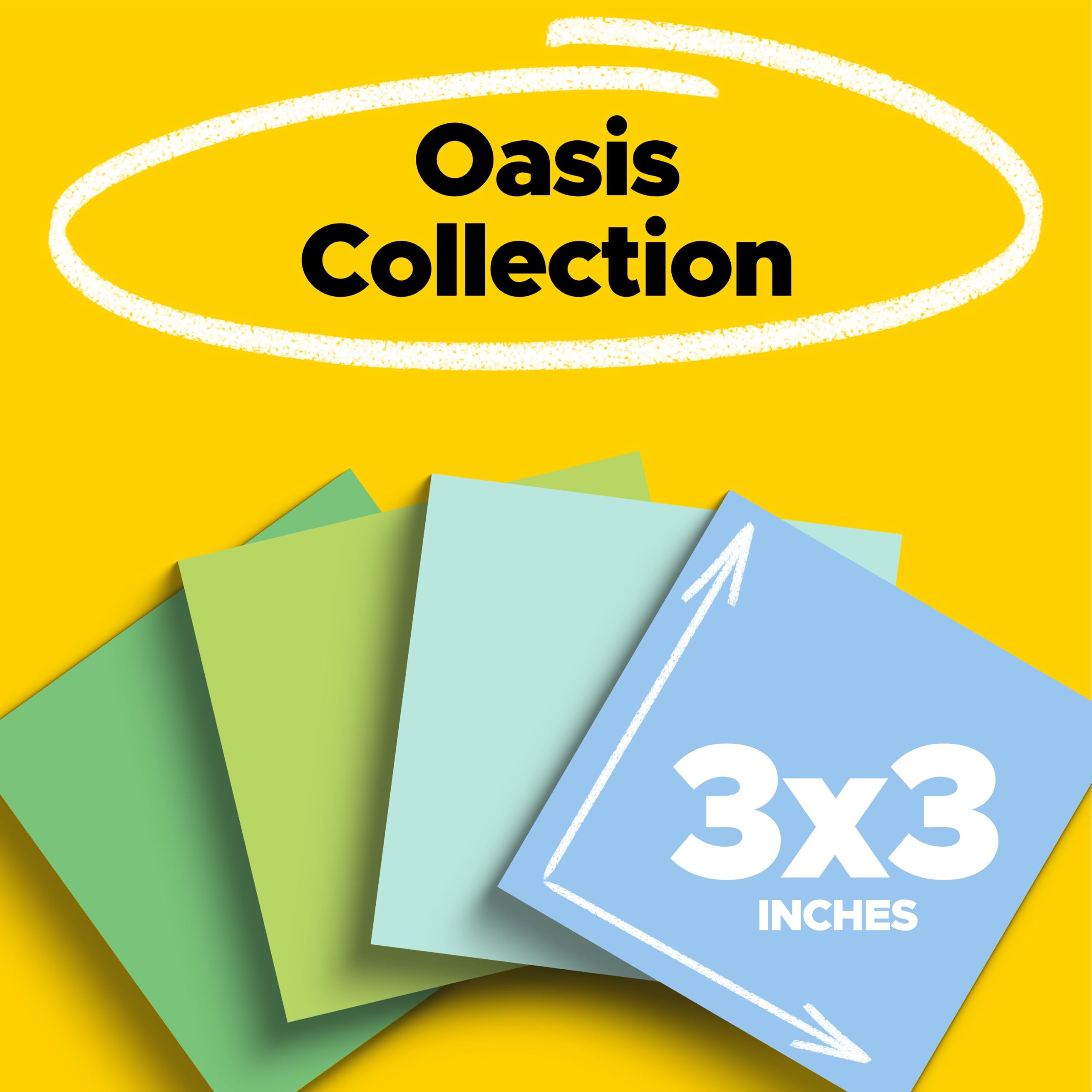 Post-it Oasis Collection 654R-24SST-CP - Foglietti adesivi in 100% carta riciclata, 2 adesivi da 7,6 x 7,6 cm, 24 blocchetti, 70 fogli/blocco, collezione Oasis