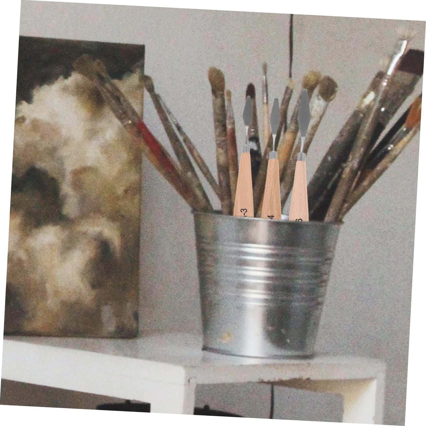 Uonlytech 4 ensembles Ensemble De Couteaux Pour Peinture À L'Huile Couteau À Peinture Grattoirs À Peinture Spatule De Couleur Couteau À Palette Grattoir À Peinture 7 pièces * 4