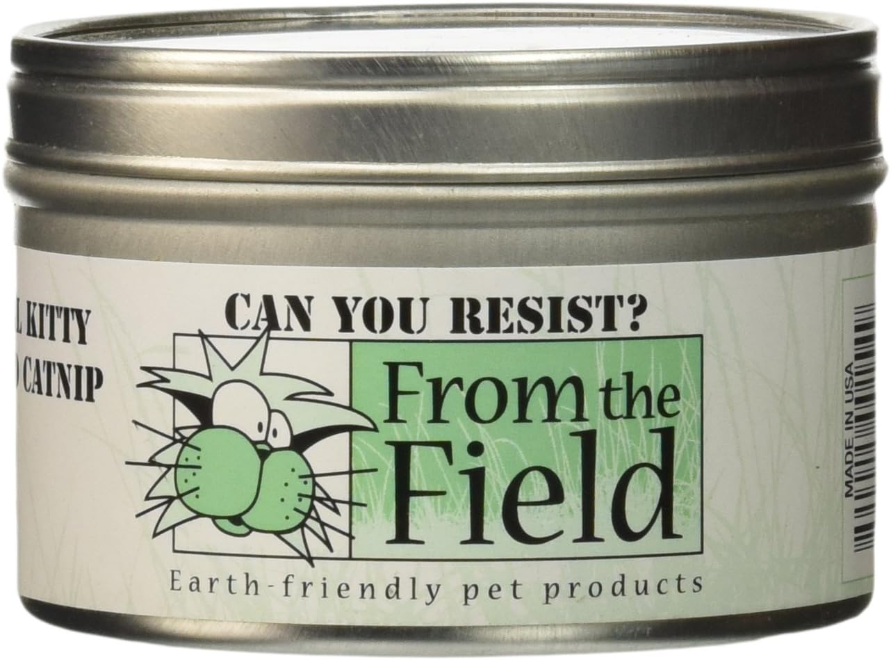 from The Field | Fine Ground Stalkless Catnip | Premium USA-Grown Catnip for Toys & Playtime | Fresh, Potent, Non-Toxic, Eco-Friendly | Safe for Kittens & Cats | Resealable 1 oz...