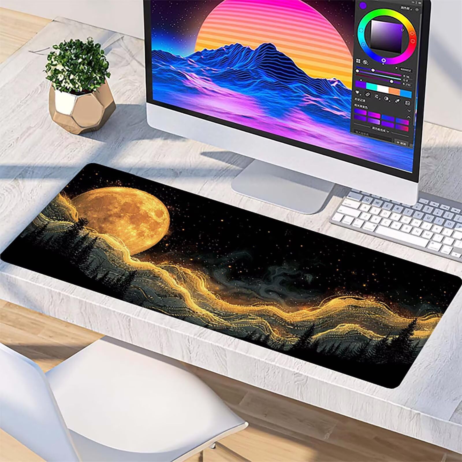 Podkładka pod mysz XXL 1600x800x3mm, czarna podkładka pod mysz do gier z antypoślizgową gumową powierzchnią, poprawia precyzję i szybkość, komputer dla gracza i akcesoria biurowe, prezent dla