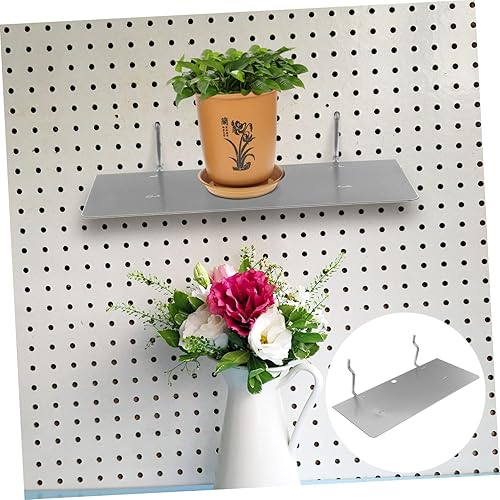 Miniatura 3 de Estante de juego de 2 piezas para tablero de clavos, accesorios de tablero de clavijas, estante de tablero de clavijas, estantes de pared de garaje,