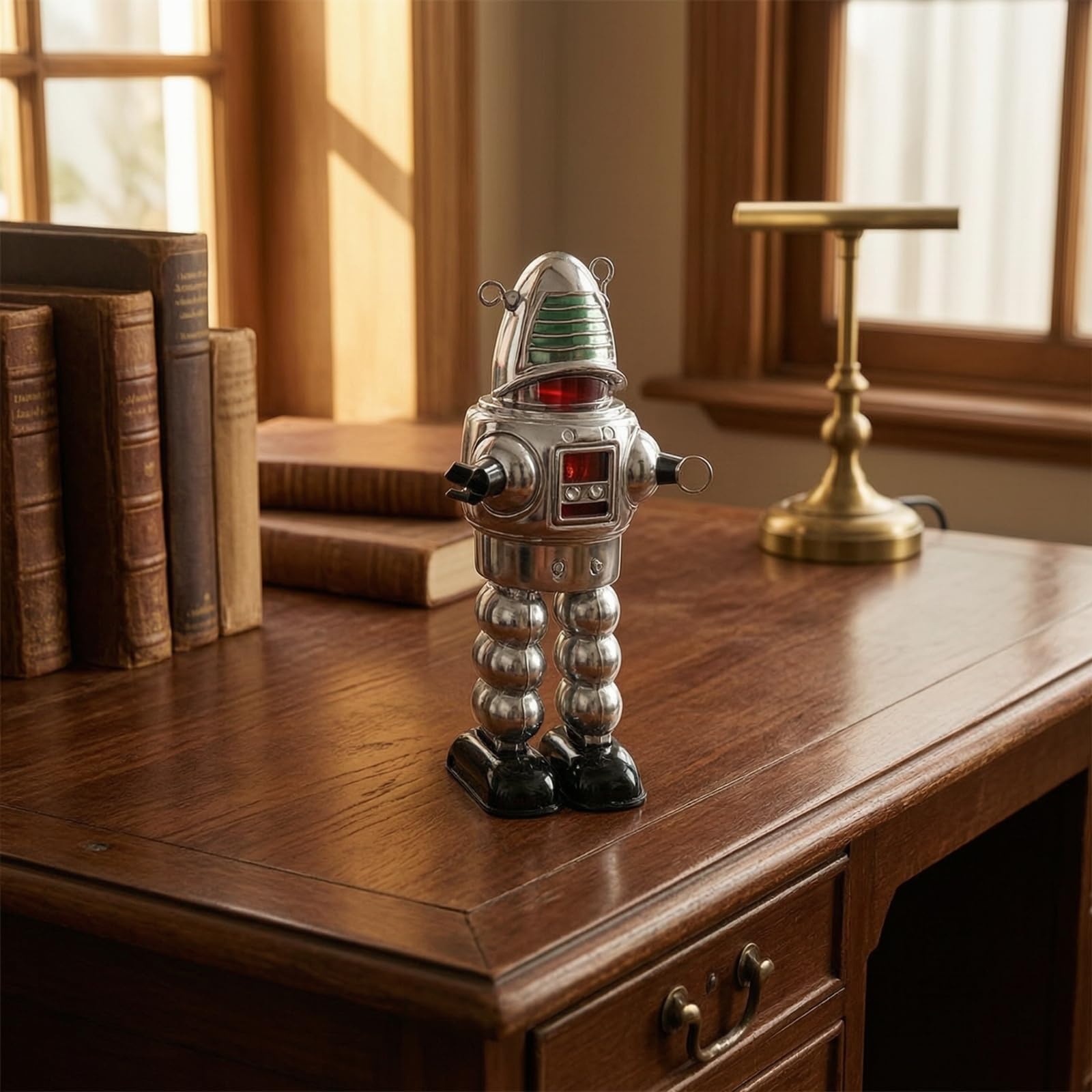kowaku Robot Hojalata con Cuerda Coleccionable Robot Hojalata Metal Resistente Juguete Cuerda Vintage para Adultos