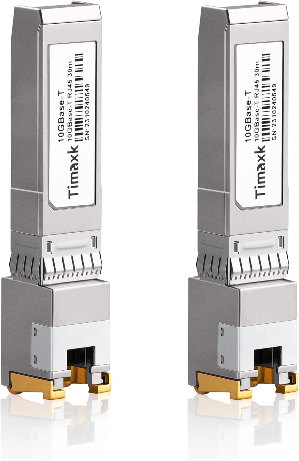 2 Pack 10GBase-T SFP+ to RJ-45 Transceiver, 10Gbe SFP+ Copper Ethernet Module, up to 30 Meters, Compatible with Cisco, Ubiquiti, Mikrotik, D-Link, Netgear, Qnap, Linksys and More