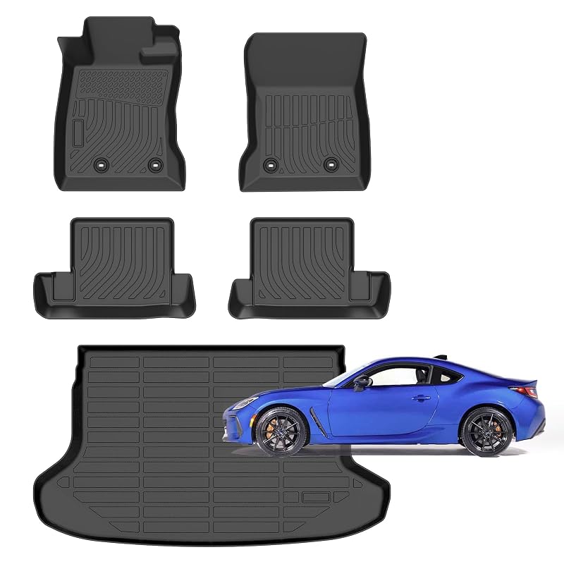 Kit de tapetes automotivos em TPE para Subaru BRZ 2022–2027, preto, 4 peças Norand