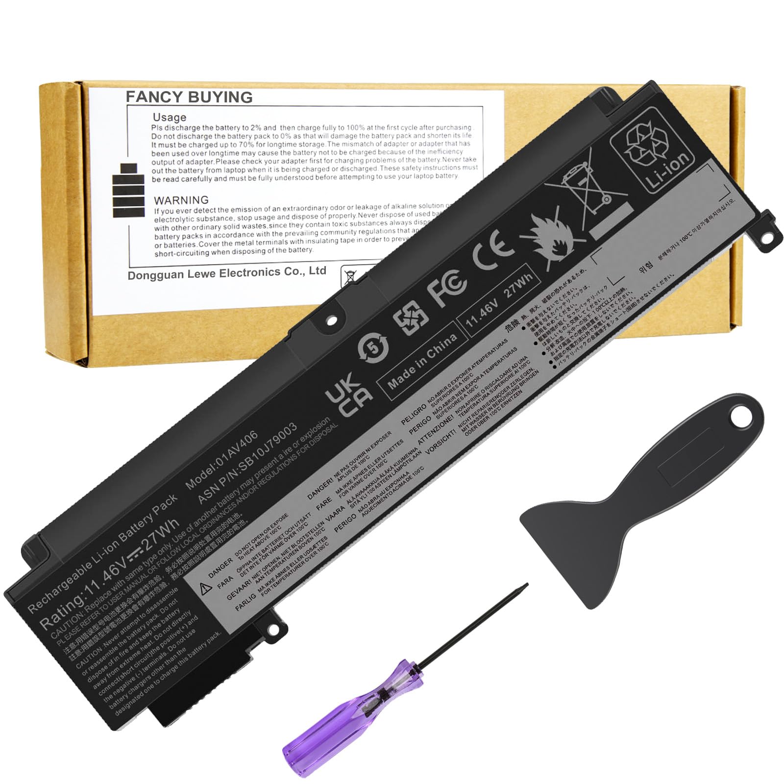Amazon.com: Fancy Buying 01AV406 Laptop Battery for Lenovo