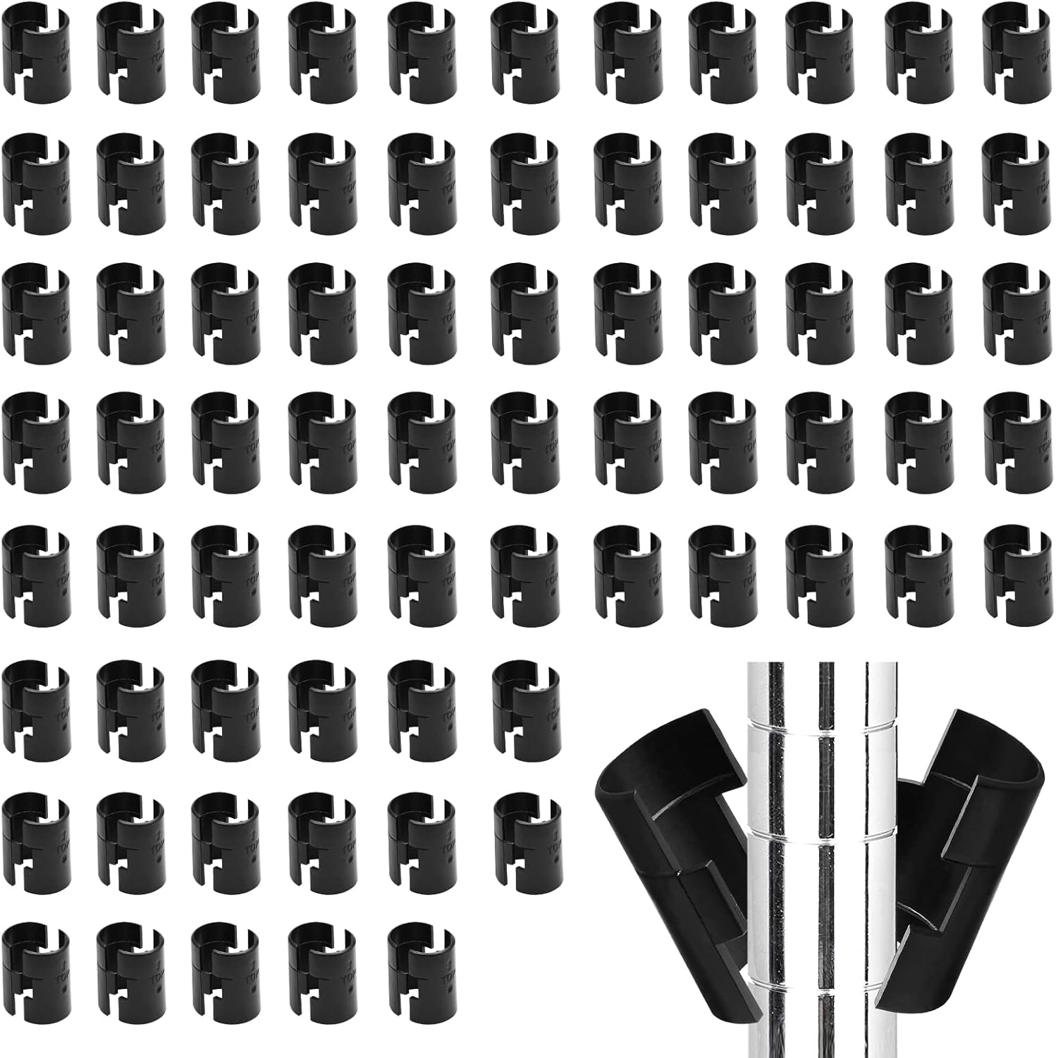 Litoexpe 72 Pcs Wire Shelf Clips, Wire Shelving Shelf Lock